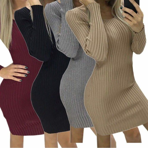 Long Sleeve Knit Bodycon | eBay