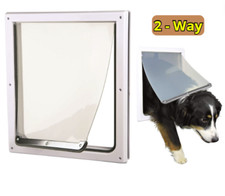 Pet Products 2-Way Locking Dog Door, Medium to X-Large Dogs, White