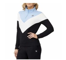NEW WOMEN'S FILA 1/4 Zip Pullover Fleece Lined - Black SWEATSHIRT Medium