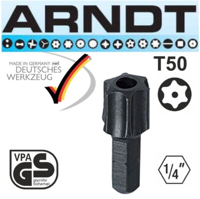 T50 Torx Screwdriver Bit Security Torx Star Bit with Hole Tamperproof S2 Steel