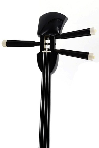 New Cool Black Sanshin- Shamisen Synthetic skin Made in Japan - Picture 10 of 19