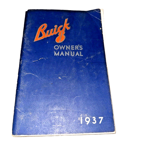 Vintage Original Buick All Models 1937 Maintenance/Owners Manual, SEE DESC - Imagen 1 de 6