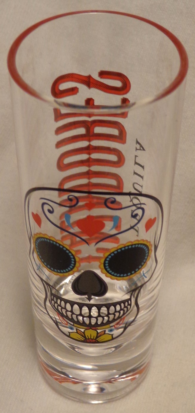 Cazadores Tequila Set of 4 Plastic Shot Glasses Colorful Skull