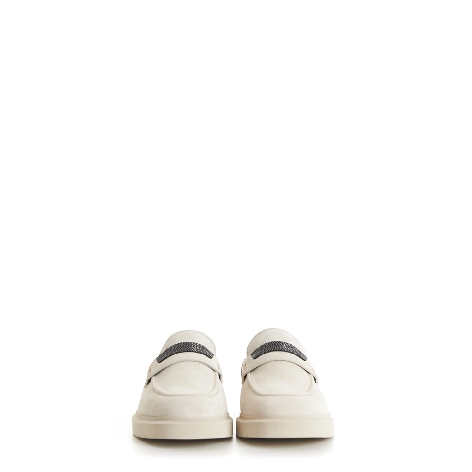 BRUNELLO CUCINELLI 995$ Penny мокасины - блестящий Monili бусина украшенные замшевые туфли - Изображение 4 из 4