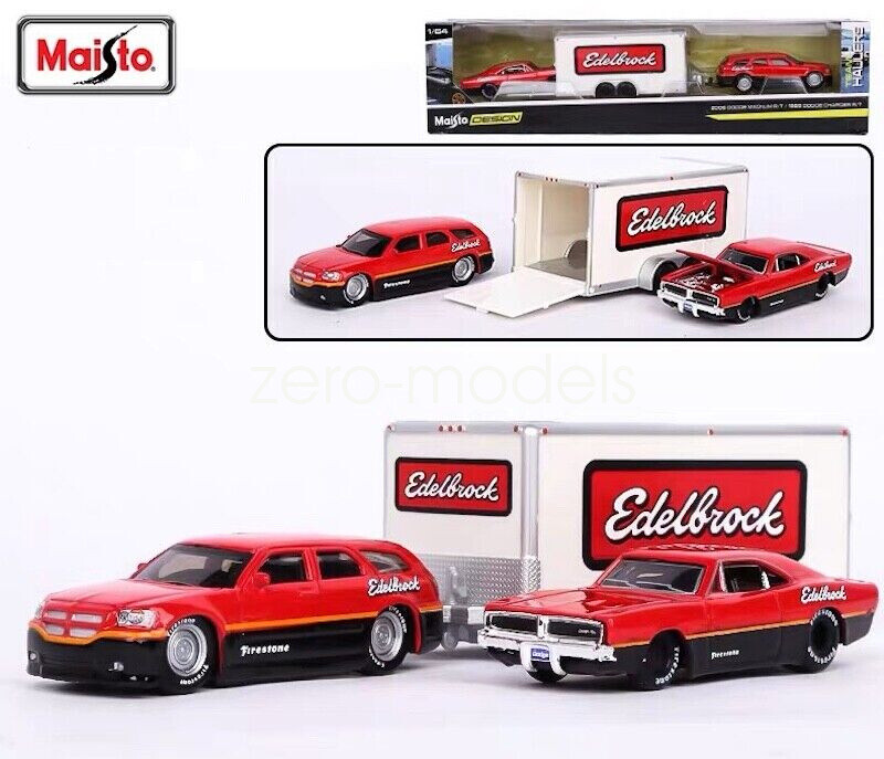 Maisto 1:64 2006 Magnum R/T Trailer 1969 Charger Haulers