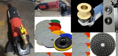 Countertop Bullnose V20 V40 router bit Polishing Kit stone Polisher diamond Pads