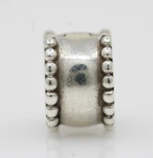 Pandora Sterling Silver S925 ALE Beveled Clip Charm 790267 2.8 Grams