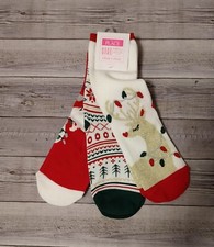 New Girl's The Children's Place 3pk Holiday Crew Socks Multiple Sizes