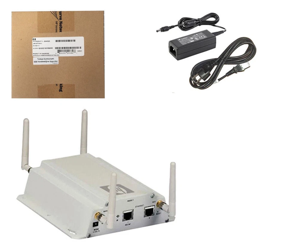 Nuovo HP ProCurve MSM325 Access Point wireless PoE J9373B + staffa e adattatore AC
