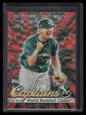 2023 Topps World Captains of Classic Orange Cracked Ice Robbie Glendinning 5/25