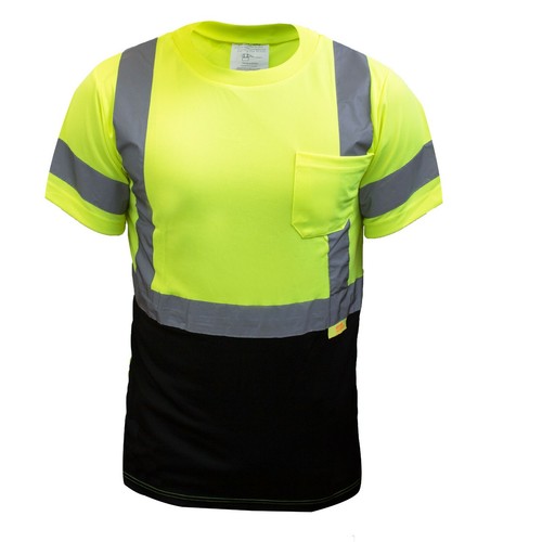 Hi Vis T Shirt Class 3 Work Safety Short Sleeve High Visibility -BFS8511/12 - Picture 8 of 24