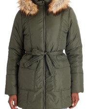 Modern Eternity Size Xl Waterproof Winter Hooded Double Zip Faux Fur Coat