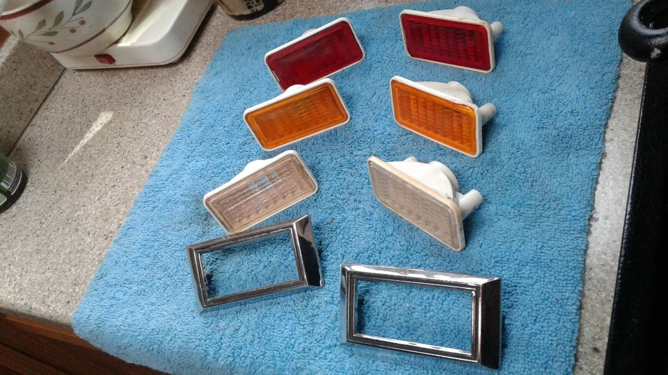 1960s to 1970s Chevrolet Car Parts Marker Lights Trim Original OEM Vintage - Image 2 of 4