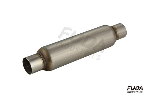 Silencieux résonateur échappement pack verre universel droit entrée/sortie 2,25" - Photo 1/3