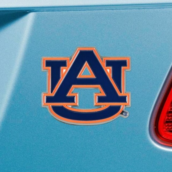 Auburn University Tigers Colored Metal Car Auto Emblem Decal Ships Fast