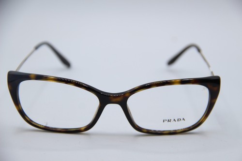 NEW PRADA VPR 3Q PDN-1O1 HAVANA GOLD AUTHENTIC FRAMES EYEGLASSES 54-16 - Picture 2 of 5