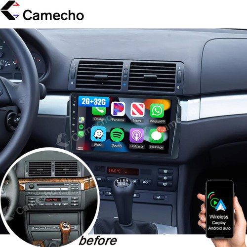 Car Stereo Radio For BMW E46 1999-2005 Android 13 Carplay GPS Navi BT WIFI USB - Picture 1 of 15