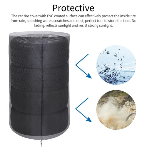 Four Sizes Oxford Cloth Car Tire Cover Auto Spare Tyre Storage Bag Waterproof - Picture 5 of 24