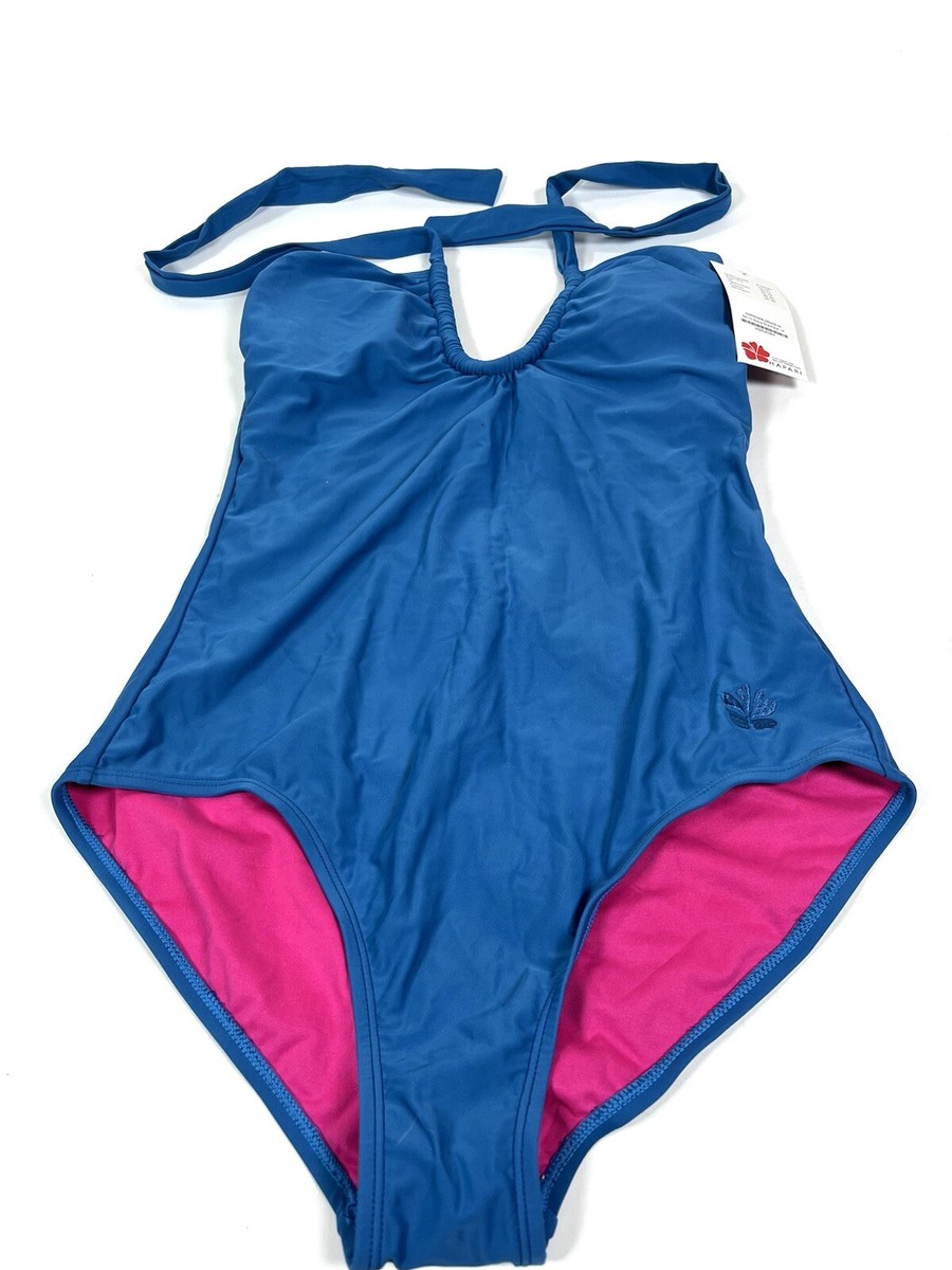 Hapari Scoop One-Piece Swimsuit Blue Womens Size Medium (8-10) NWT