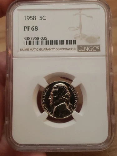 1958 5C PF 68 Nickel NGC 