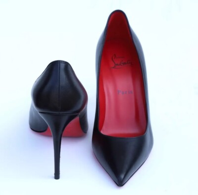 Christian Louboutin Kate Pump Heels Size 38/US 8 in Black Leather