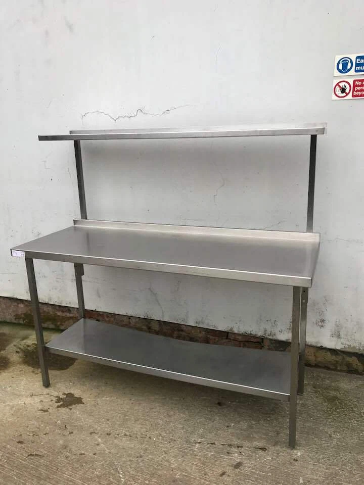Stainless steel 2024 table with undershelf