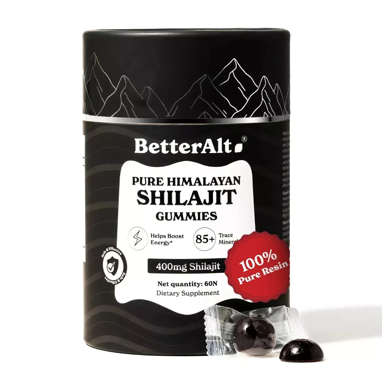 Premium Himalayan Shilajit Gummies - 60 Count for Vitality & Wellness