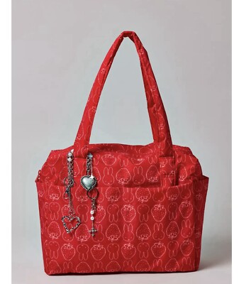 NWT BAGGU X MIFFY STRAWBERRY SMALL CLOUD CARRY-ON TRAVEL TOTE BAG UO  EXCLUSIVE