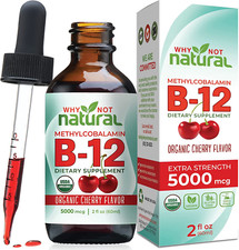 Vitamina B12 Organica Liquida - Sublingual Extra Fuerte 60 X 5000