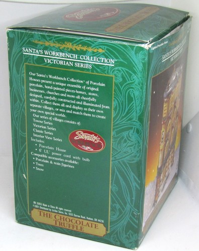 Vintage The Chocolate Truffle Ceramic Figurine Santa's Workbench Collection 2001 - Picture 10 of 10