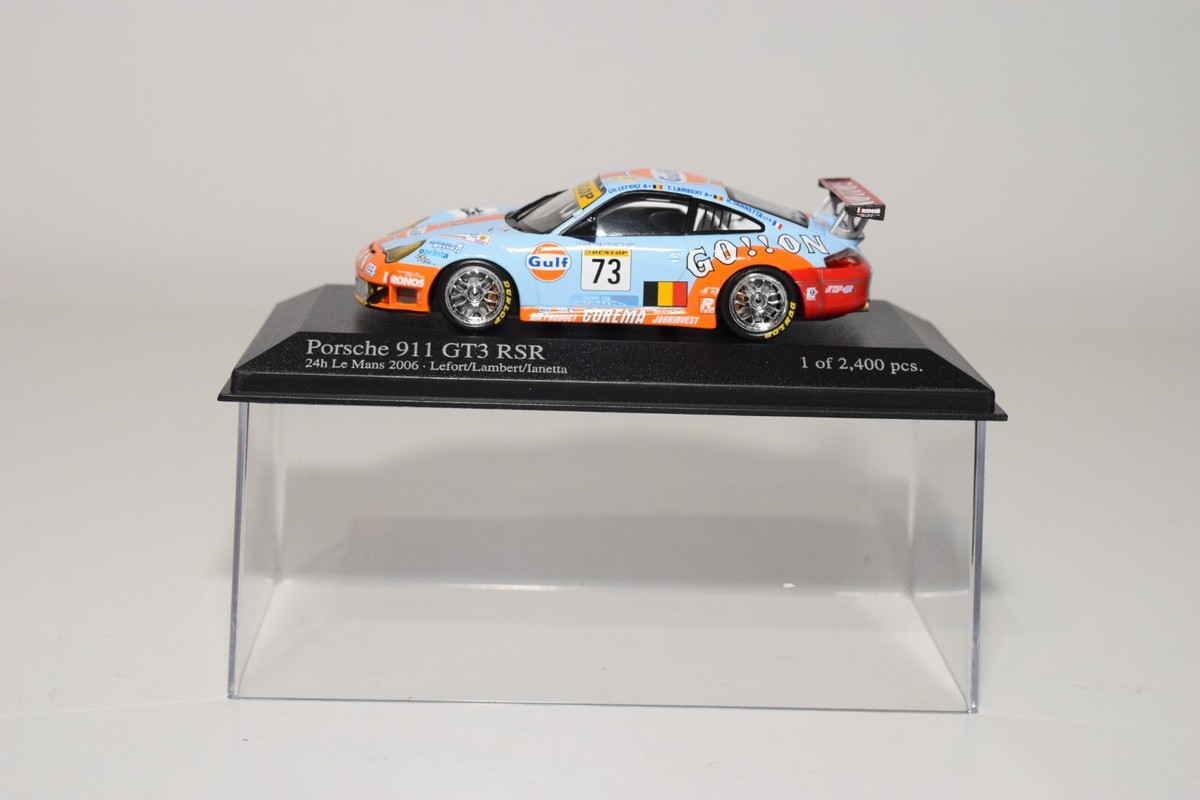 Minichamps 1/18 Porsche 911 GT3 RSR - Ice Pol Racing, Le Mans 2006, Réf 100 066473