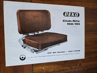 PEKO Clubsitz 150 151 Schlepper Traktor Prospekt a - Bild 1 von 3