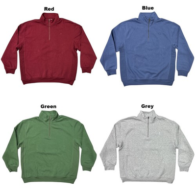 #ad Champion Men#x27;s Midweight Embroidered Logo Quarter Zip Mock Neck Pullover $19.99