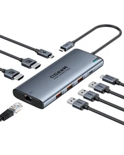 QGeeM USB C Hub 8 in 1 Adapter | 8K HDMI, Dual 4K@60Hz, USB A 10Gbpsttttttttt...