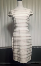 J.CREW Classic Pink & Ivory  Striped Dress - Size 2