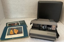 Vtg Polaroid Spectra System Instant Film Camera Grey W/ Case  Manual Untested
