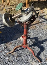 Vintage German Equatorial Mount on Dietzgen Industrial Cast Iron Table Base