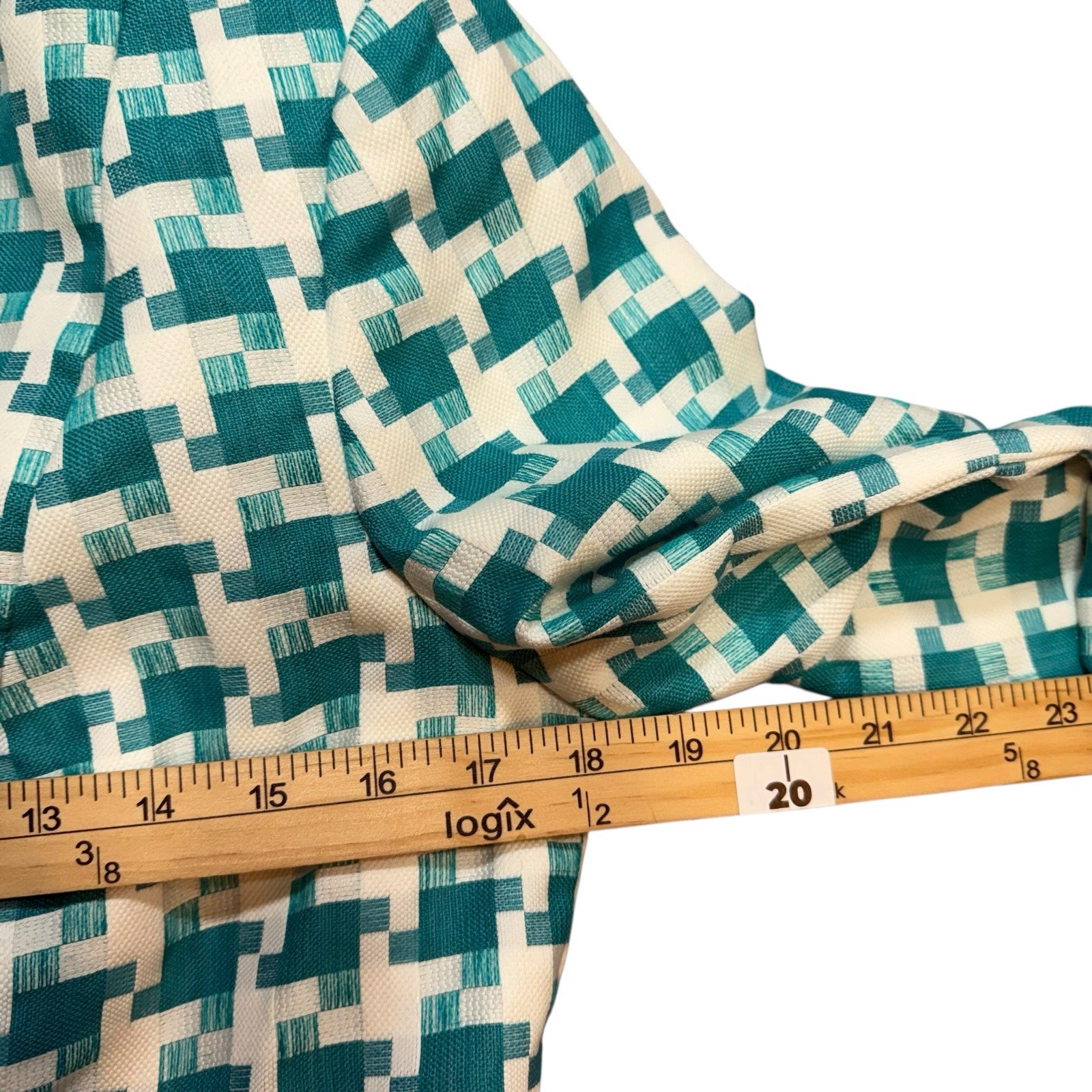 Etcetera Women’s Tweed Skirt Suit Set Size 4 Blue Green Cream Jacket & Skirt