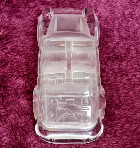 Vintage 1980s Hofbauer Germany Porsche 911 Car Crystal Frosted Paperweight 6'' - Picture 4 of 9