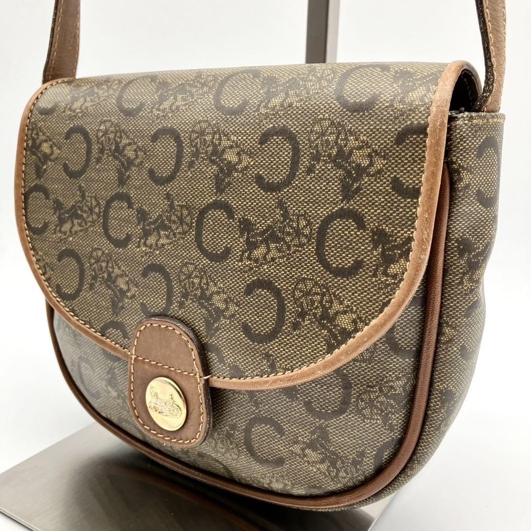 Celine Beige PVC Shoulder Bag Authentic G06111574