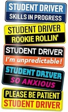 5-Pack Student Driver Magnet for Car   Funny  STUDENT DRIVER Mixed Pack 1