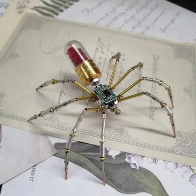 DIY Mechanical Spider Metal Model Kit 3D Puzzle Cyberpunk Assembly Handmade