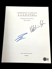 LEONARDO DICAPRIO KATE WINSLET SIGNED AUTOGRAPH MOVIE SCRIPT TITANIC BECKETT E