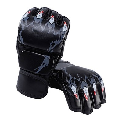 Fighting Black Tiger Design Thickened Leather Latex Liner Half Fi SET