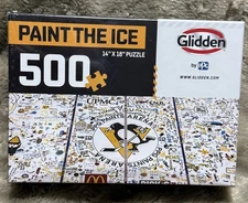Pittsburgh Penguins PPG Glidden Paint the Ice Hockey 500pcs Puzzle- NEW, Sealed