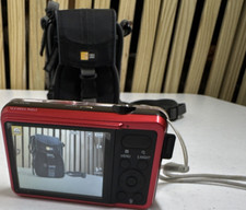 Samsung ST90 Compact Camera 12.2MP 5x Optical Zoom Red w/ Case USB Cable