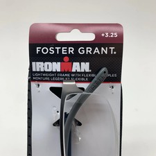 Foster Grant IRONMAN IM1001 Gunmetal Men's Reading Glasses Half-Rim-Choose Stren