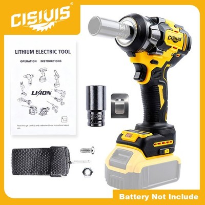 CISIVIS 500N.m Cordless Brushless 1/2'' Impact Wrench  Bare Tool for DeWalt 20V