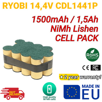 Ni-Mh Akkupack für Ryobi 14,4V CDL1441P 1,5 Ah