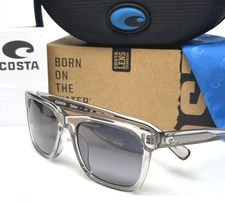 NEW Costa Del Mar TYBEE Polarized Sunglasses Crystal Gray / Gray Gradient Glass